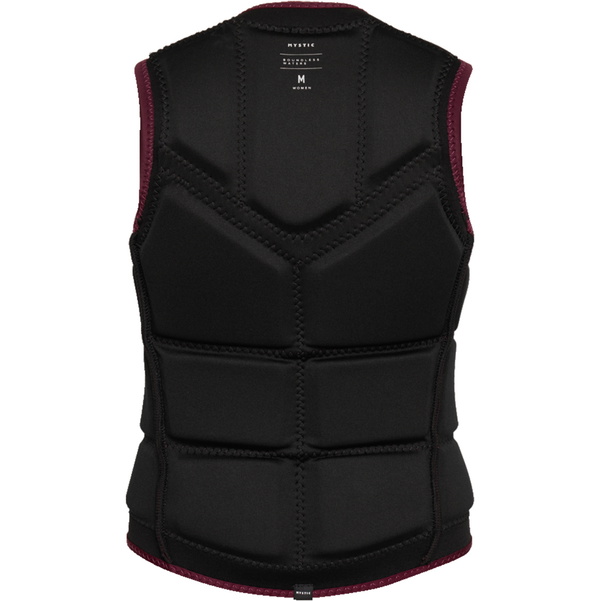 2026 Mystic Womens Star Front Zip Wake Impact Vest 35005.240246 - Oxblood Red